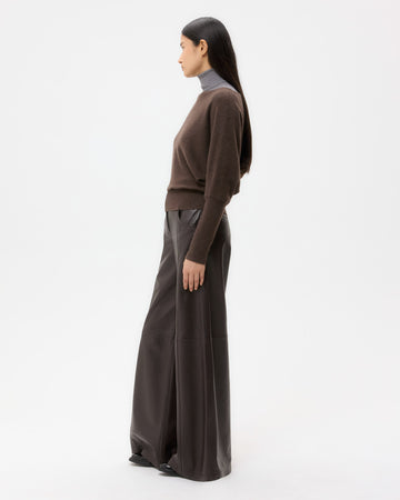 TWP Chocolate Demie Pant in Nappa Leather view 5