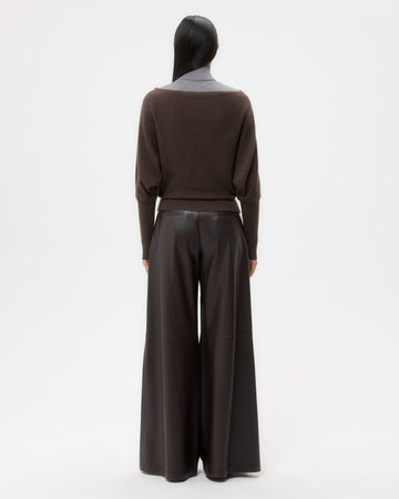 TWP Chocolate Demie Pant in Nappa Leather view 6