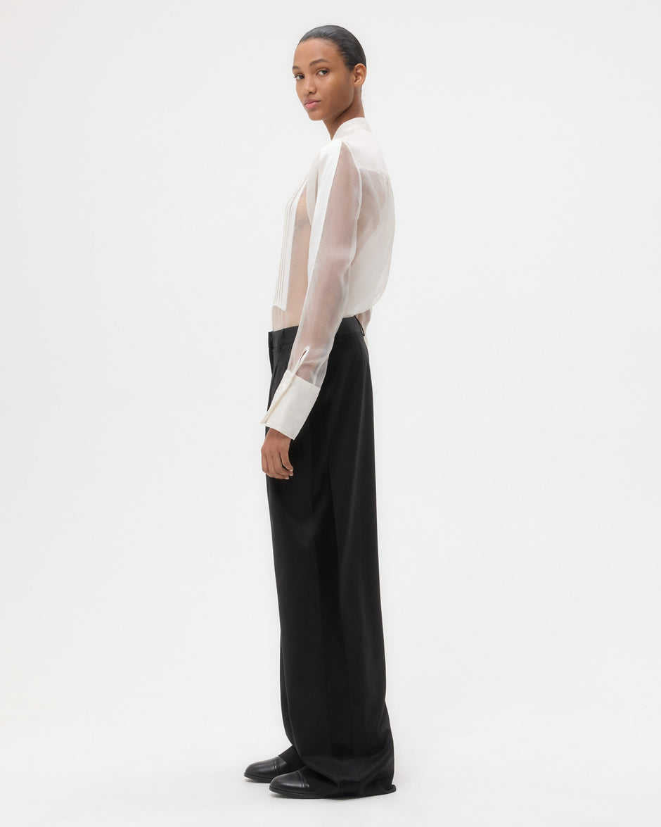 TWP Black Sulli Pant with Tux in Tux Wool Suiting view 4