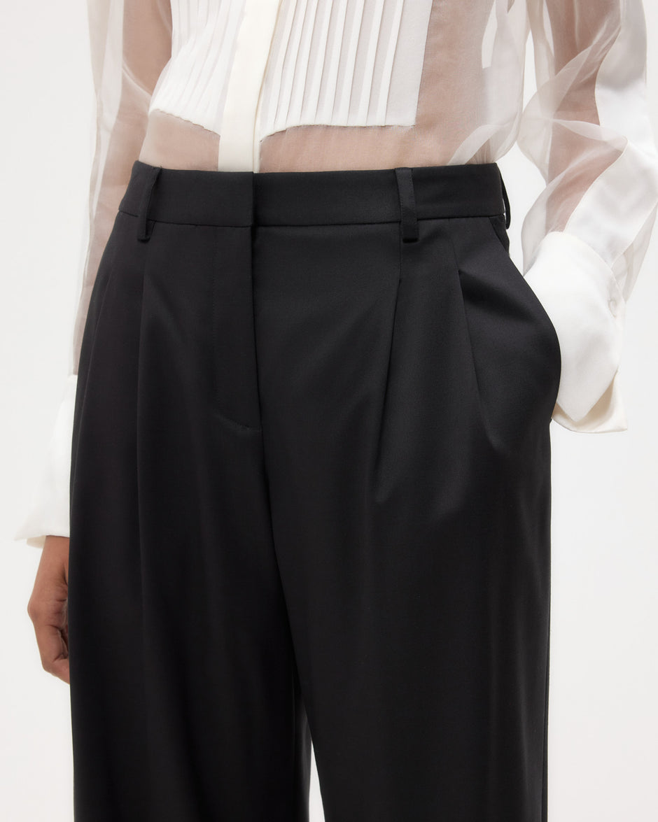 TWP Black Sulli Pant with Tux in Tux Wool Suiting view 2