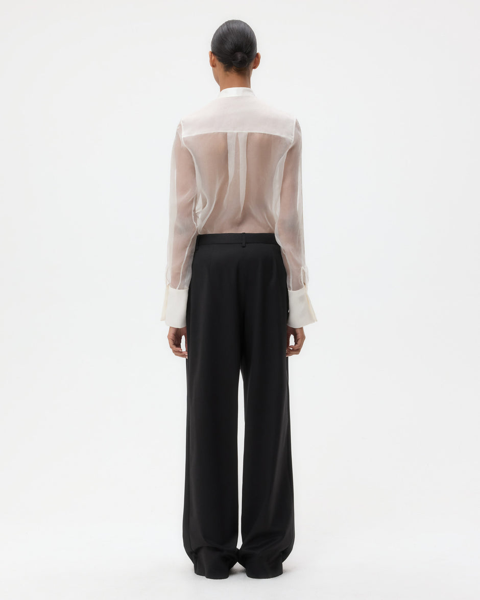 TWP Black Sulli Pant with Tux in Tux Wool Suiting view 5