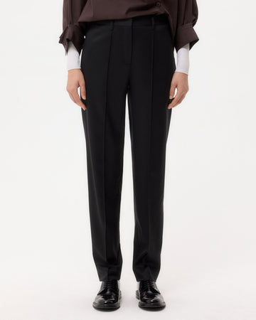 TWP Black Harrison Pant in Tux Wool Suiting view 1