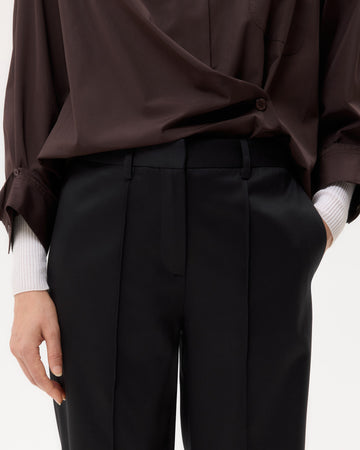 TWP Black Harrison Pant in Tux Wool Suiting view 2