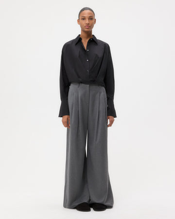 TWP Black Taken Top in Super Compact Poplin view 6