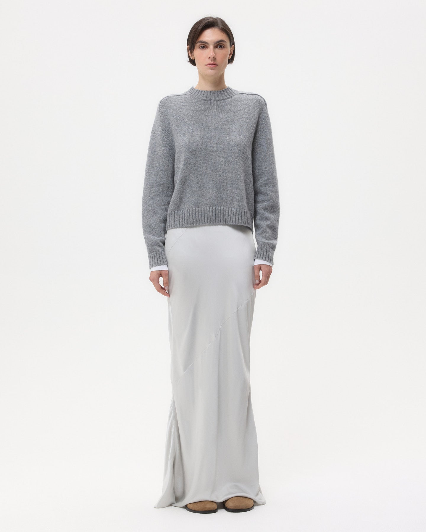 TWP Grey New Jill Crewneck in Cashmere view 2