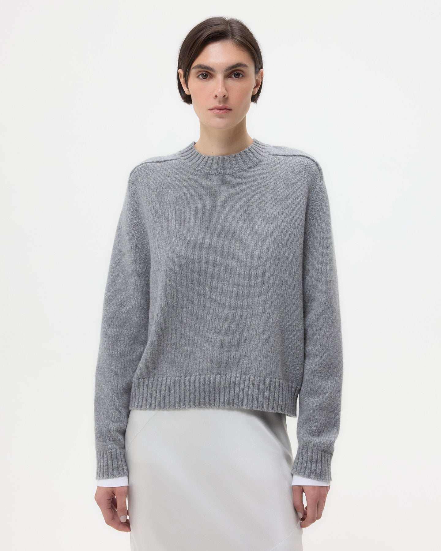 TWP Grey New Jill Crewneck in Cashmere view 1