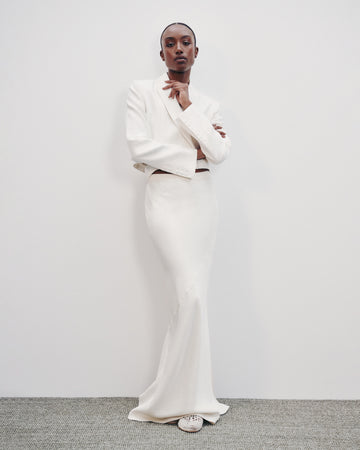 TWP Bone My Endless Love Skirt in Coated Viscose Linen view 5