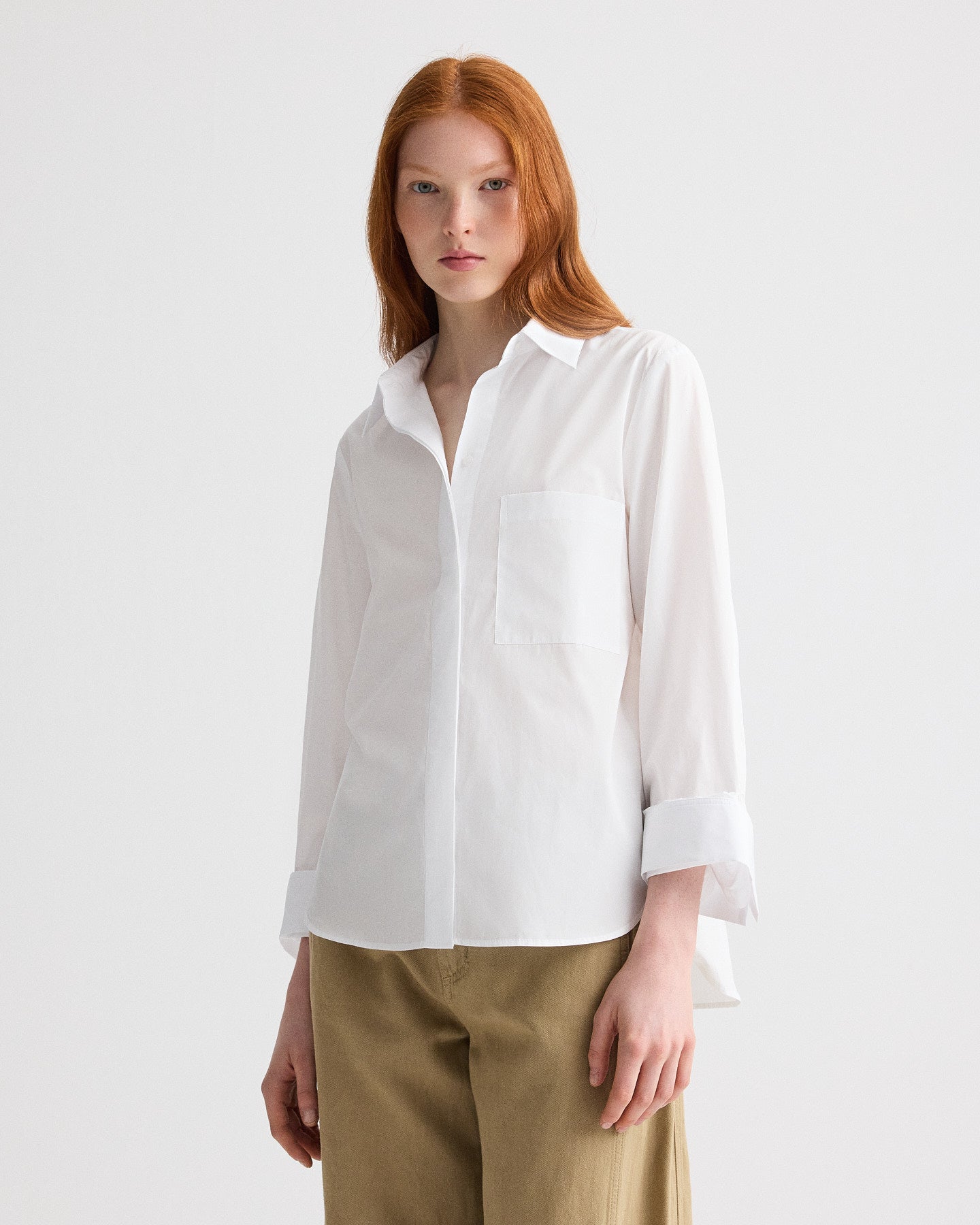 TWP Women's Boyfriend Shirt in Superfine Cotton - White