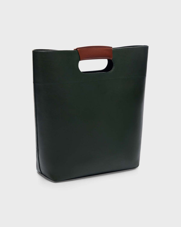 TWP Dark green SMALL BUCKET BAG - DARK GREEN view 1