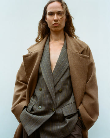 TWP Medium heather grey multi Harper Blazer in Stretch Wool view 1