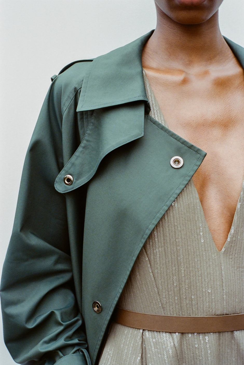 TWP Beetle Long Bogie Coat in Waterproof Canvas view 1