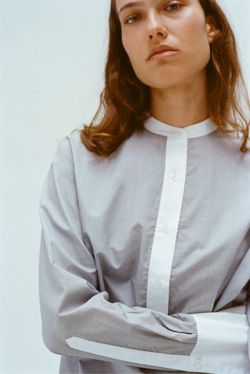 TWP White/black Simple Man Shirt in Micro Windowpane Check Cotton view 1