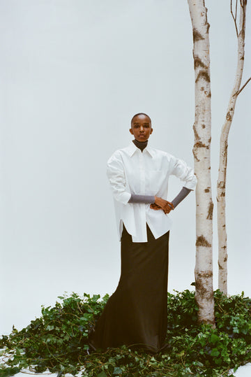 TWP White Big Joe Shirt in Super Compact Poplin view 1