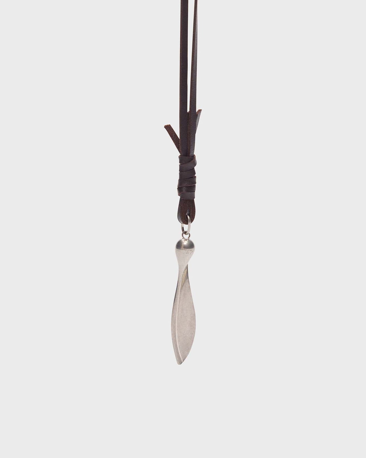 TWP Silver Samaras Necklace in Leather and Silver view 3