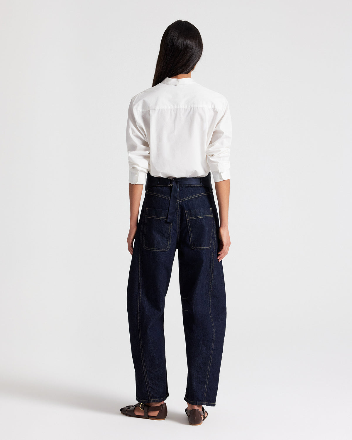 TWP Vulcan Pleated Cummerbund in Crepe Back Satin view 5