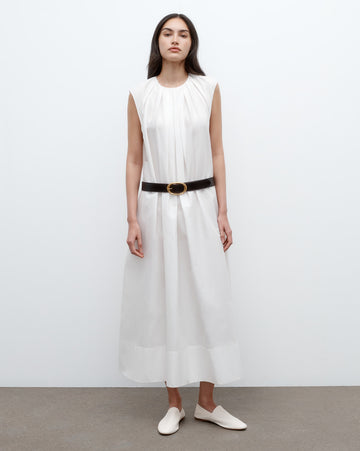Summer Gown in Yarn Dyed Cotton Silk