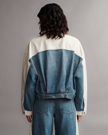 TWP White / vintage denim Dylan Jacket in Vintage Wash Denim view 1