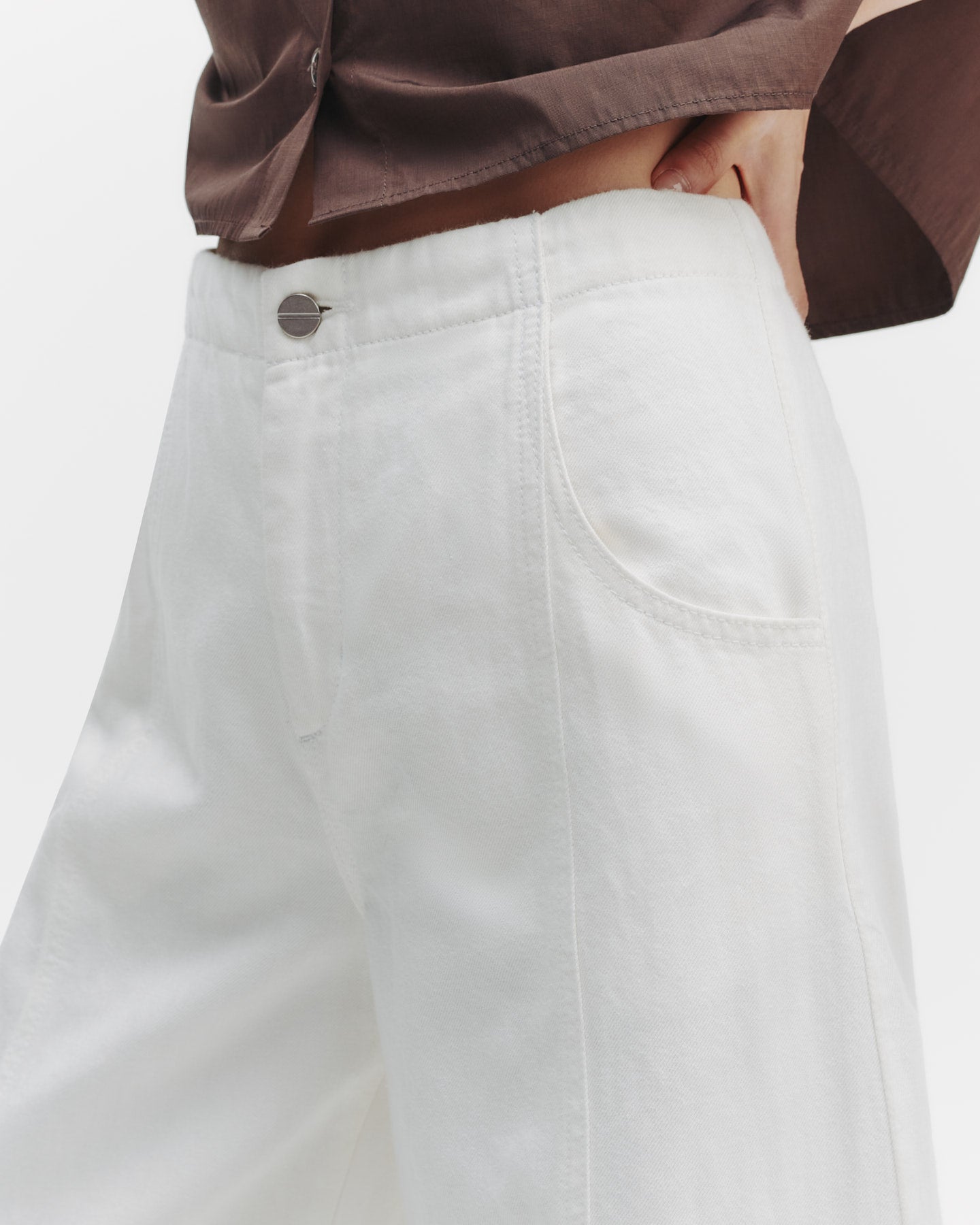 TWP White Dancing in the Dark Jean in Japanese Denim view 4