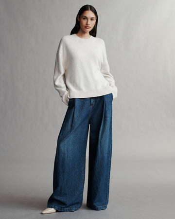 TWP White heather grey Boy Crewneck in Cashmere view 5