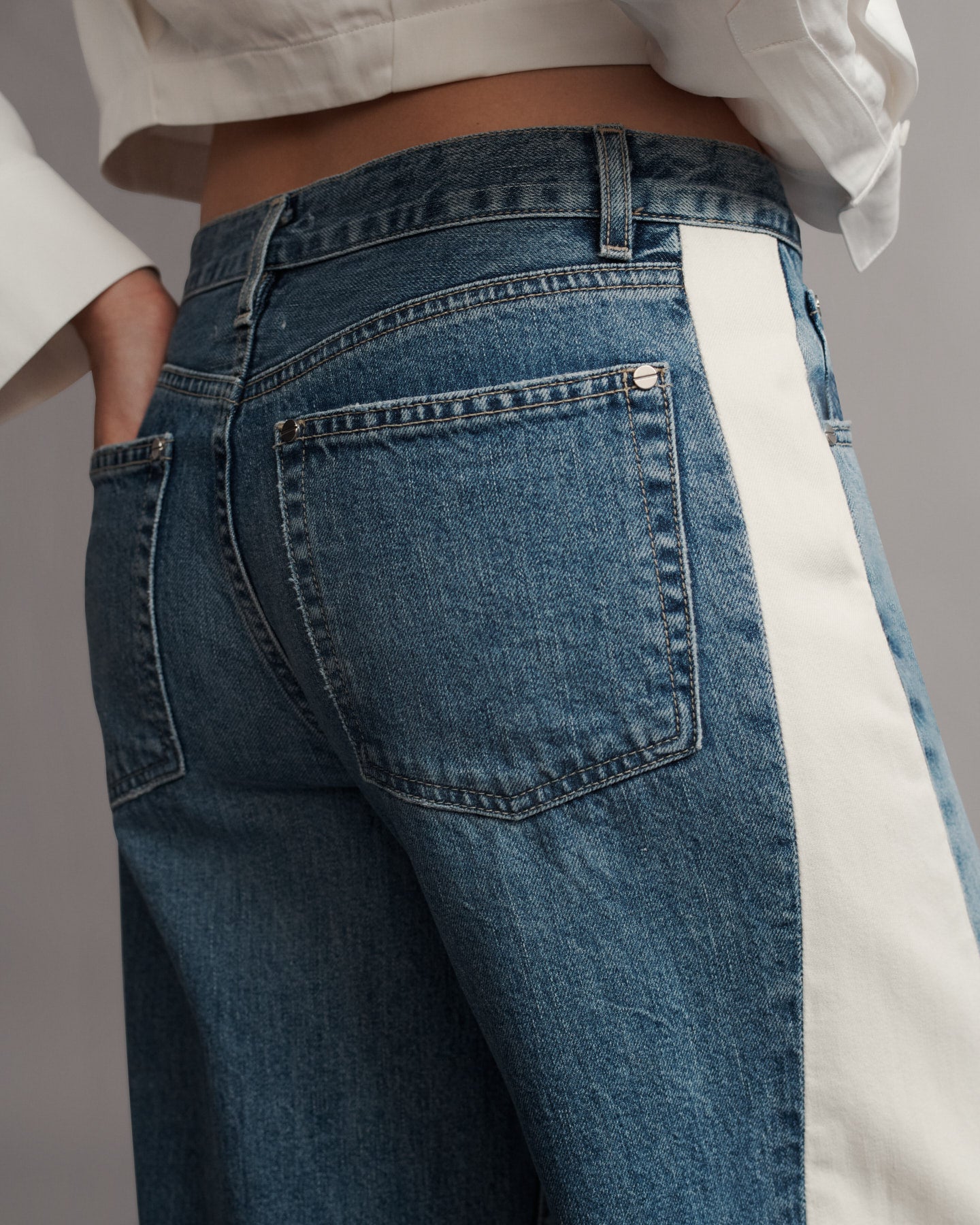 TWP White / vintage denim Ramblin' Man Jean in Vintage Wash Denim view 3