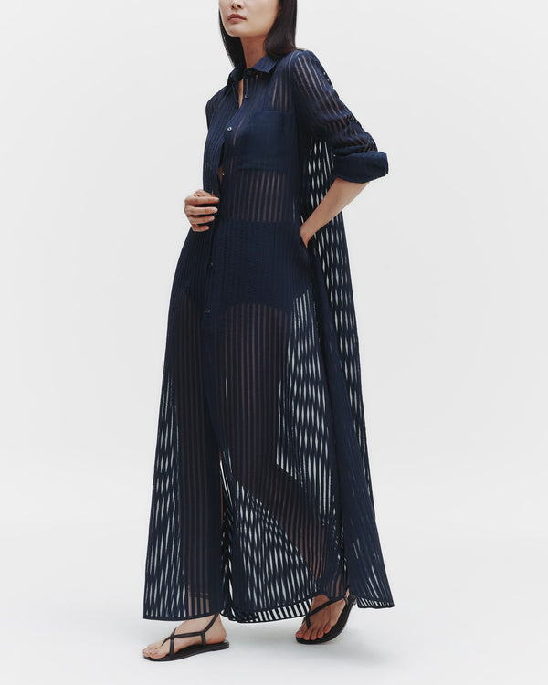 TWP Midnight Jenny&#39;s Gown in Silk Organza with Ribbon view 3