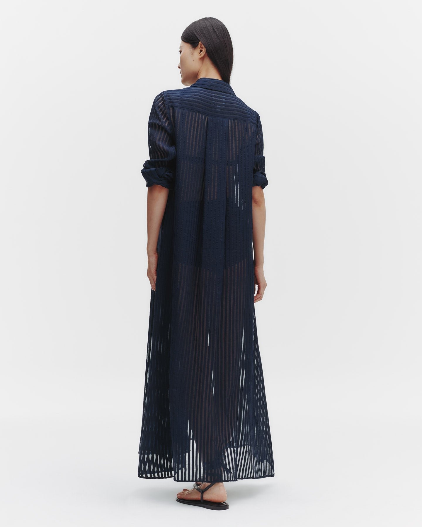 TWP Midnight Jenny&#39;s Gown in Silk Organza with Ribbon view 4