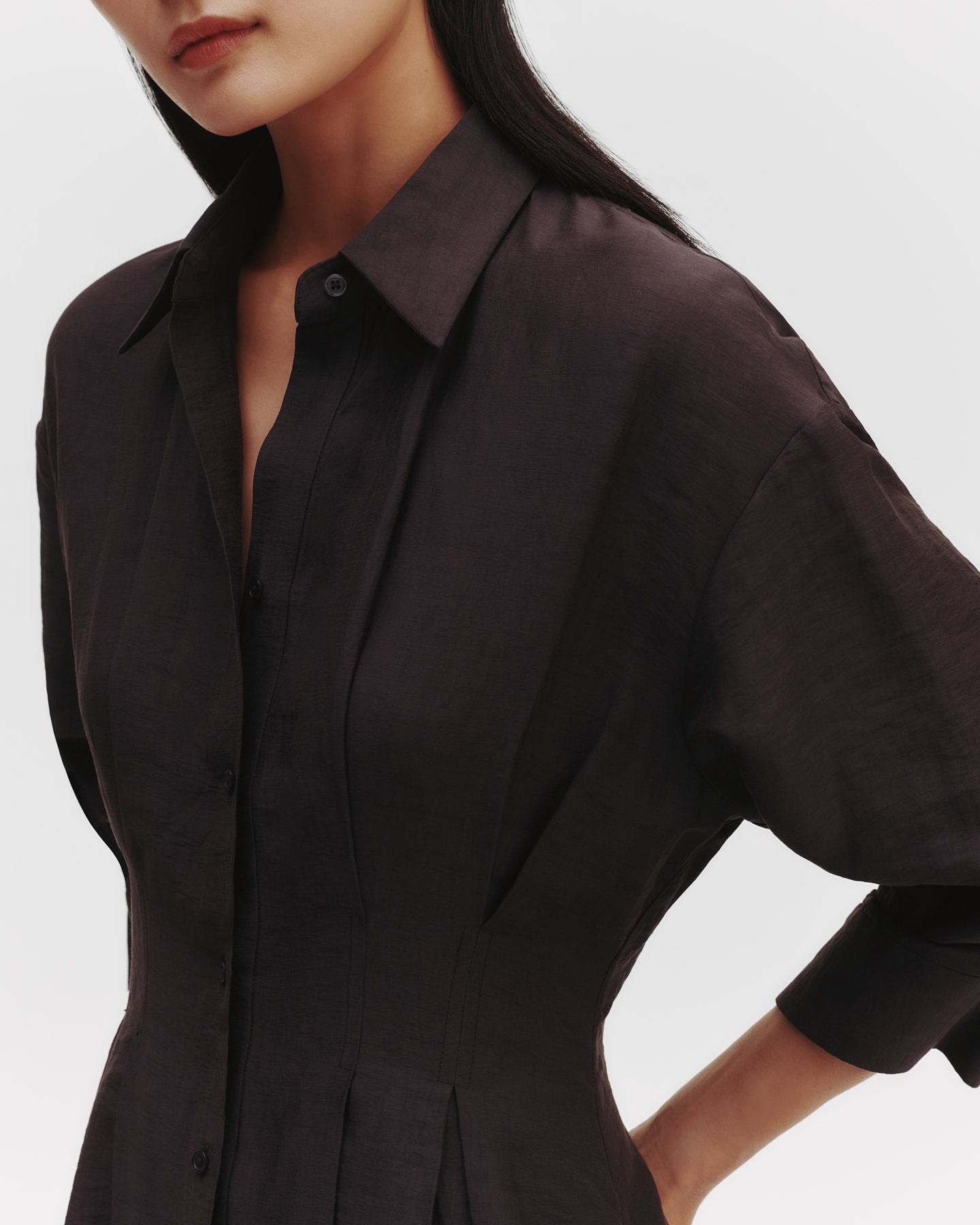 TWP Chocolate M Dress in Delave Linen view 4