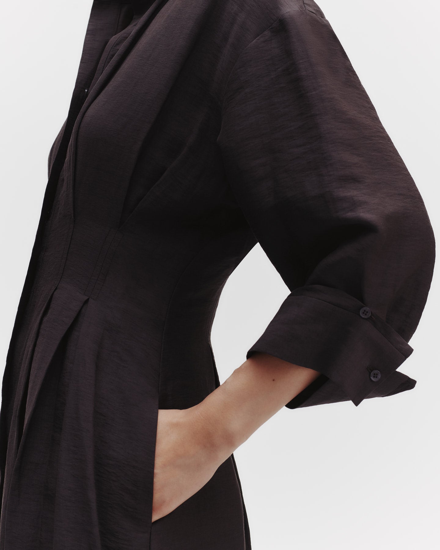 TWP Chocolate M Dress in Delave Linen view 5