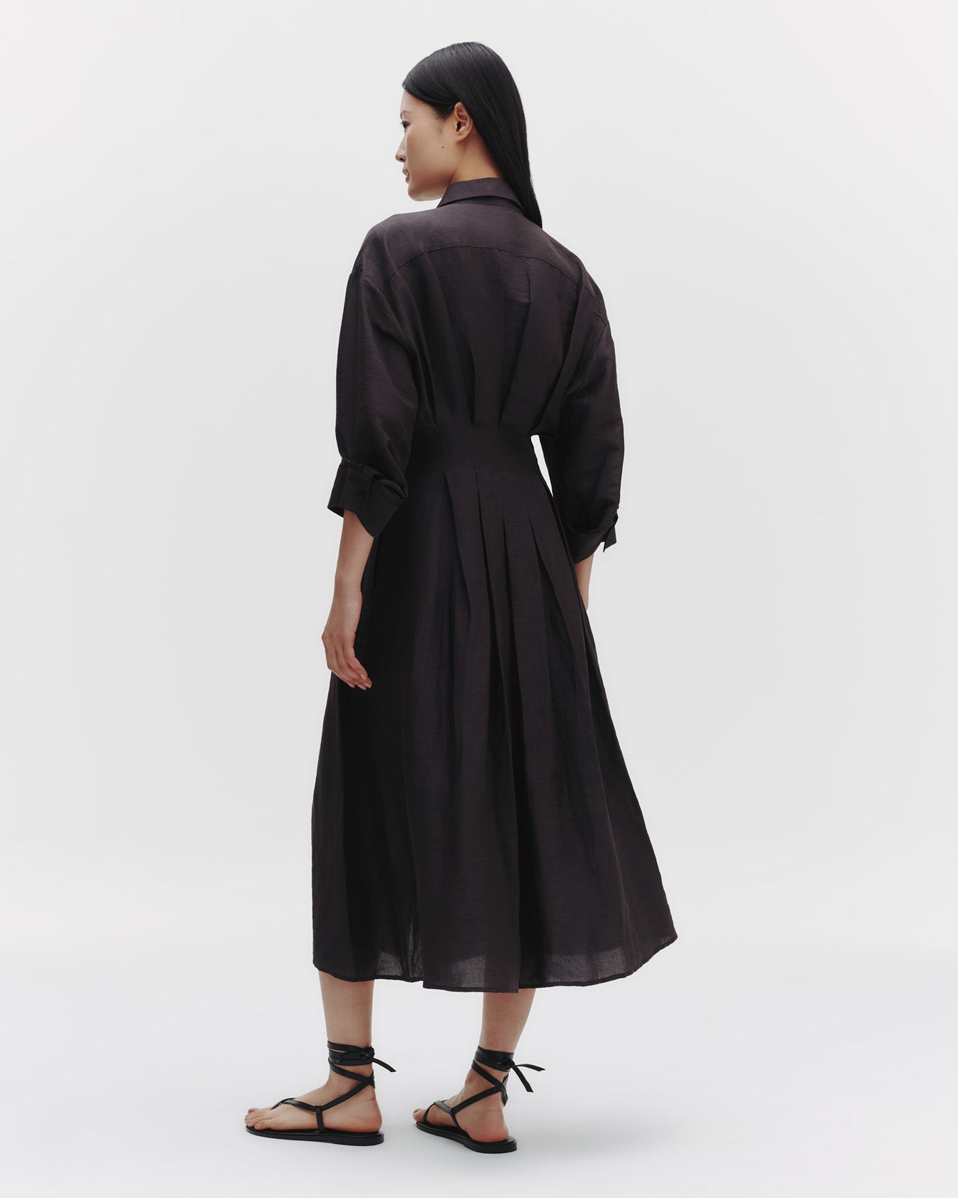 TWP Chocolate M Dress in Delave Linen view 6