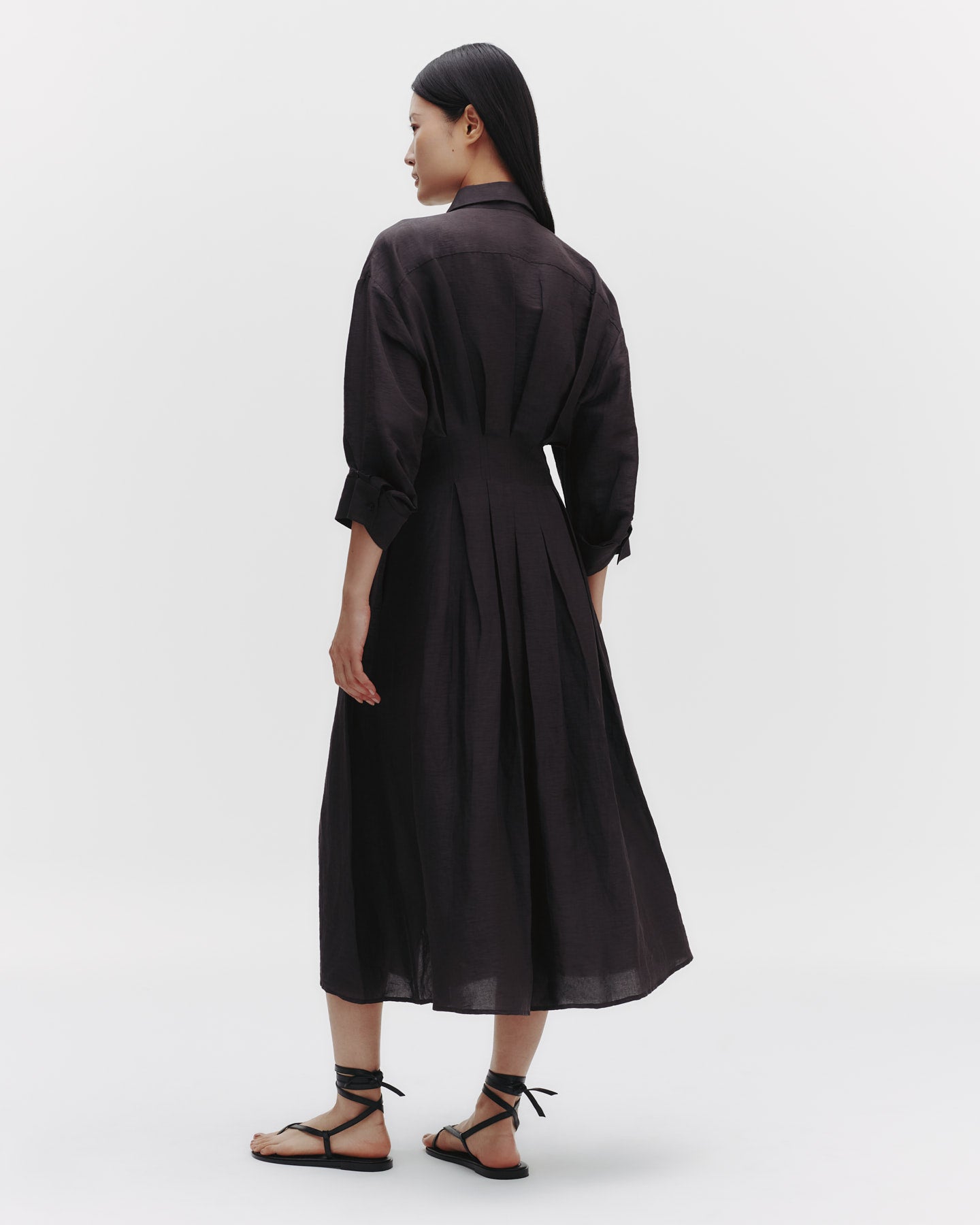 TWP Chocolate M Dress in Delave Linen view 6