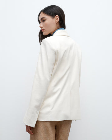 TWP Bone Husband Blazer in Paper Leather view 5