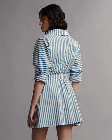 TWP White / vintage denim Brooke Dress in Stark Stripe view 6