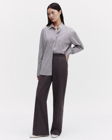 TWP Midnight / white Big Joe Shirt With Crystal Collar in Faubourg Stripe view 1