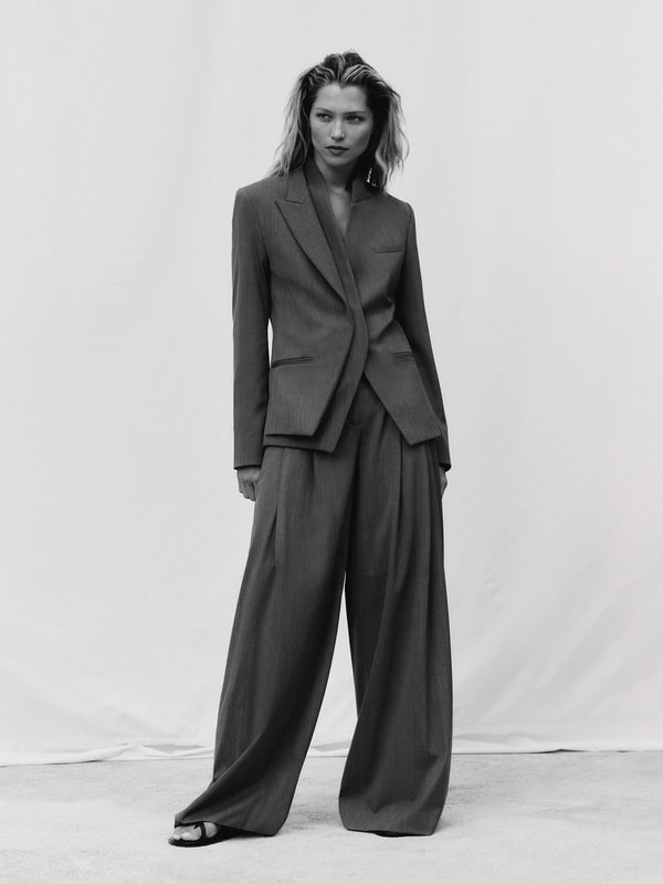 TWP Medium heather grey Mick&#39;s Wife Jacket in Italian Wool Twill view 7