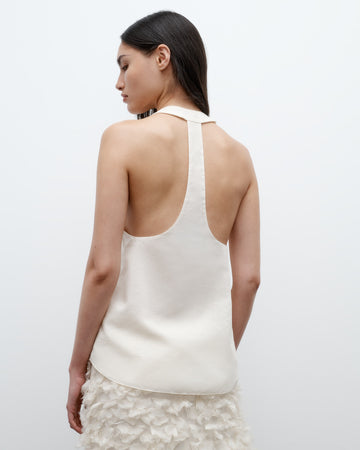 TWP Ivory Carrie&#39;s Tank in Cotton Silk Organza view 6