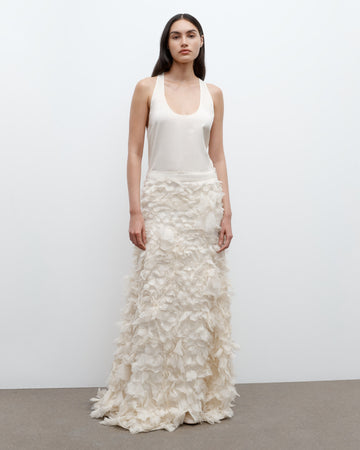 TWP Ivory Carrie&#39;s Tank in Cotton Silk Organza view 4