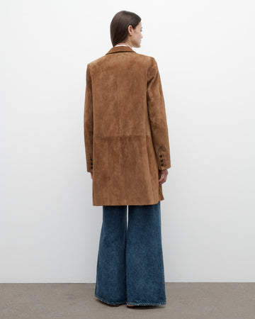 TWP Martora Easy Car Coat in Heavy Suede view 6