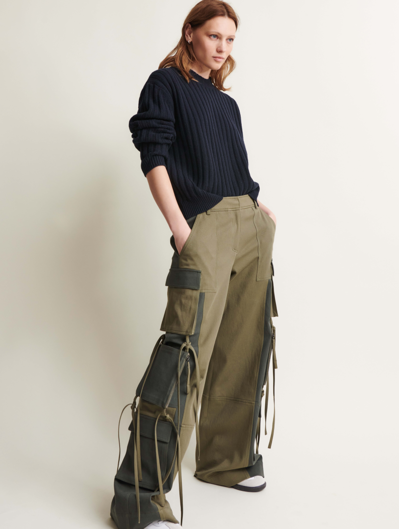 TWP Dark olive / forest Coop with Oversized Cargo in Cotton Twill view 1