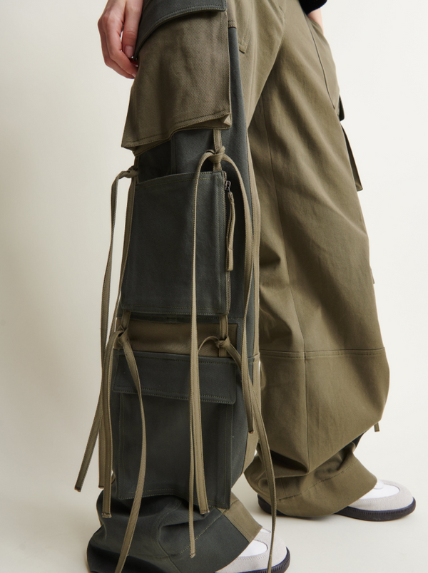 TWP Dark olive / forest Coop with Oversized Cargo in Cotton Twill view 2