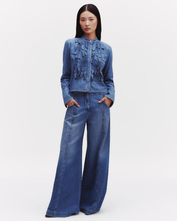 TWP Vintage wash Dancing In The Dark Jean in Linen Cotton Denim view 5