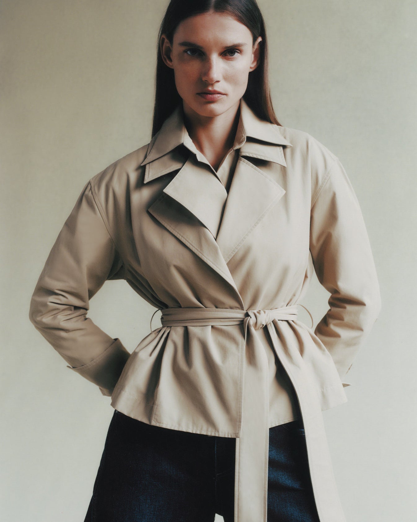 TWP Khaki Wrapped Up Jacket in Waterproof Canvas view 5