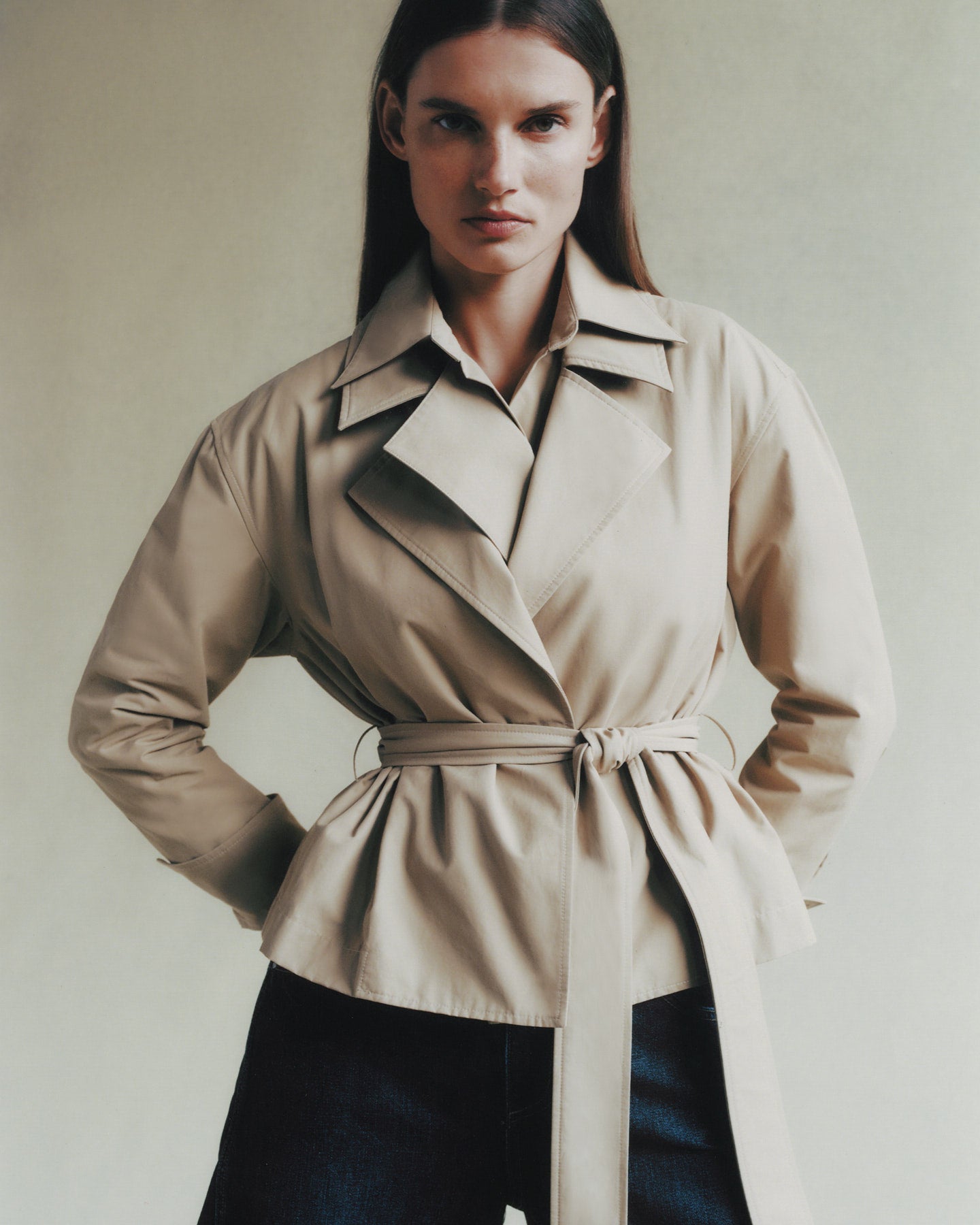 TWP Khaki Wrapped Up Jacket in Waterproof Canvas view 5
