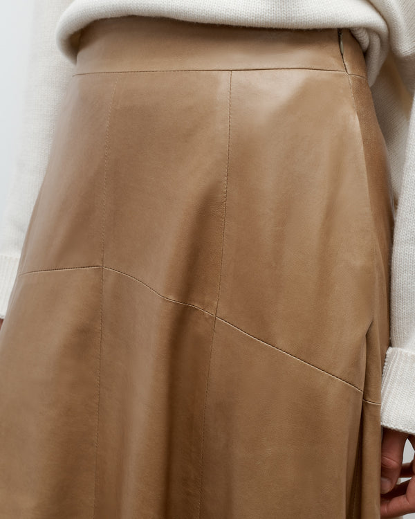 TWP Kelp Kennedy Skirt in Paper Leather view 4