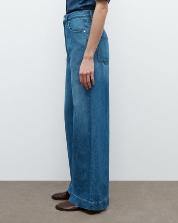 TWP Paris McDougal St. Pant in Linen Cotton Denim view 4