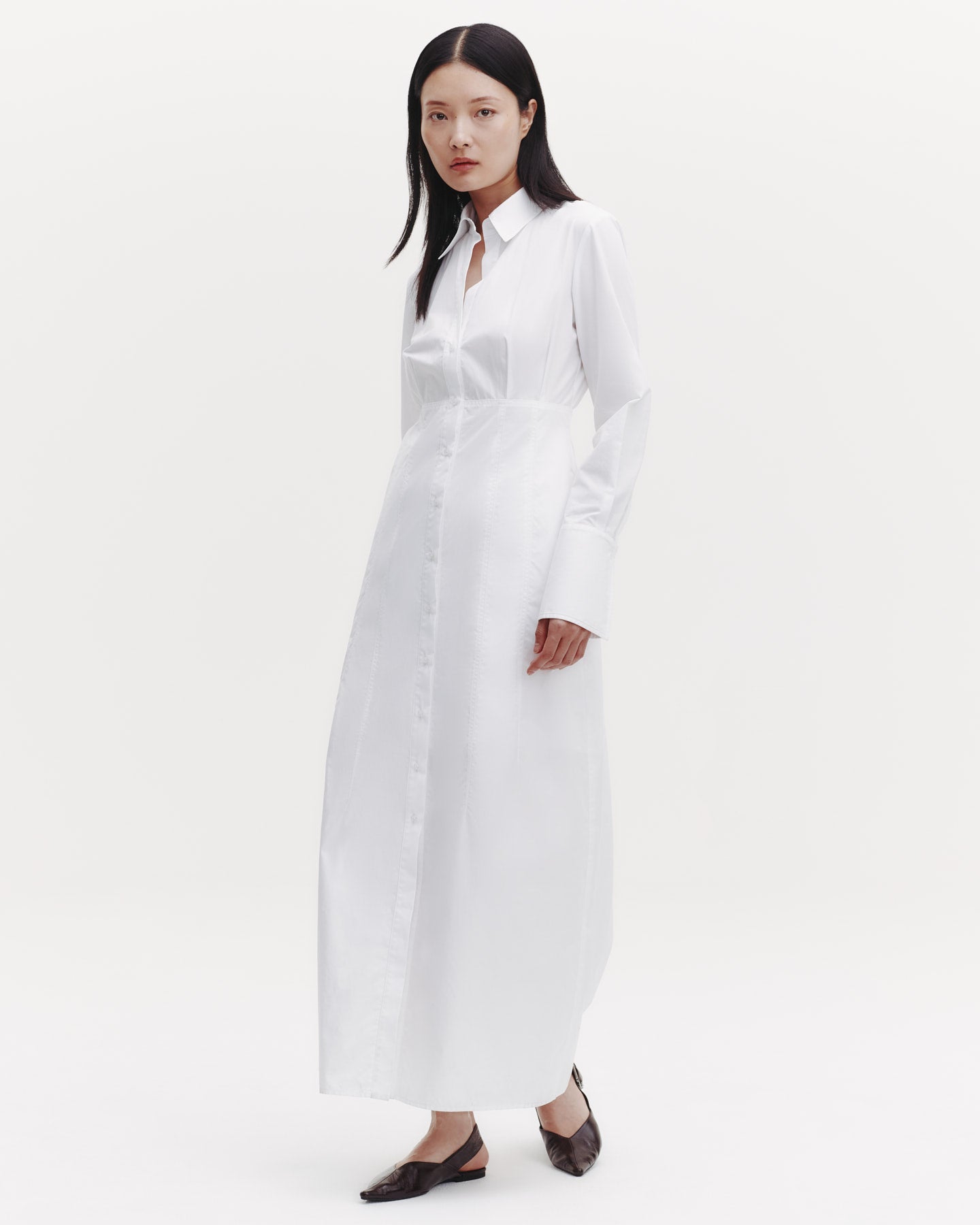 TWP White Fiona Dress in Cotton Poplin view 1
