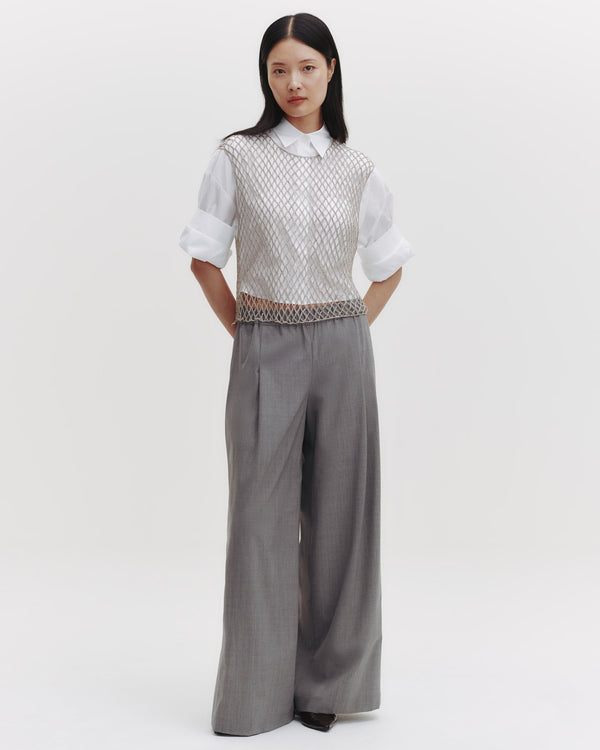 TWP Silver Chloe Top in Woven Mesh view 2
