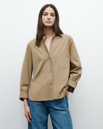 TWP Kelp Next Morning Shirt in Super Compact Poplin view 1