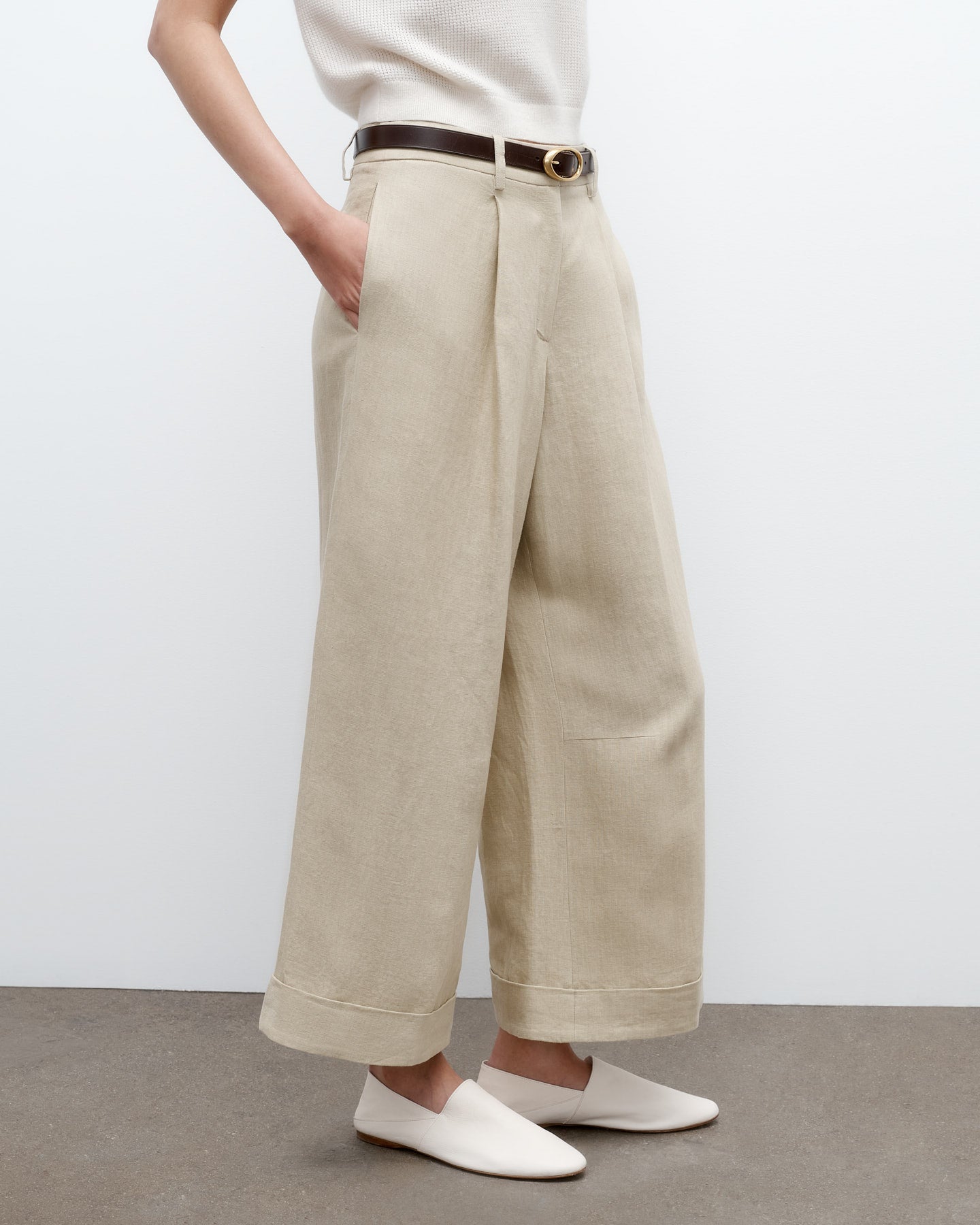 TWP Safari Houston St. Pant in Washed Linen Suiting view 5
