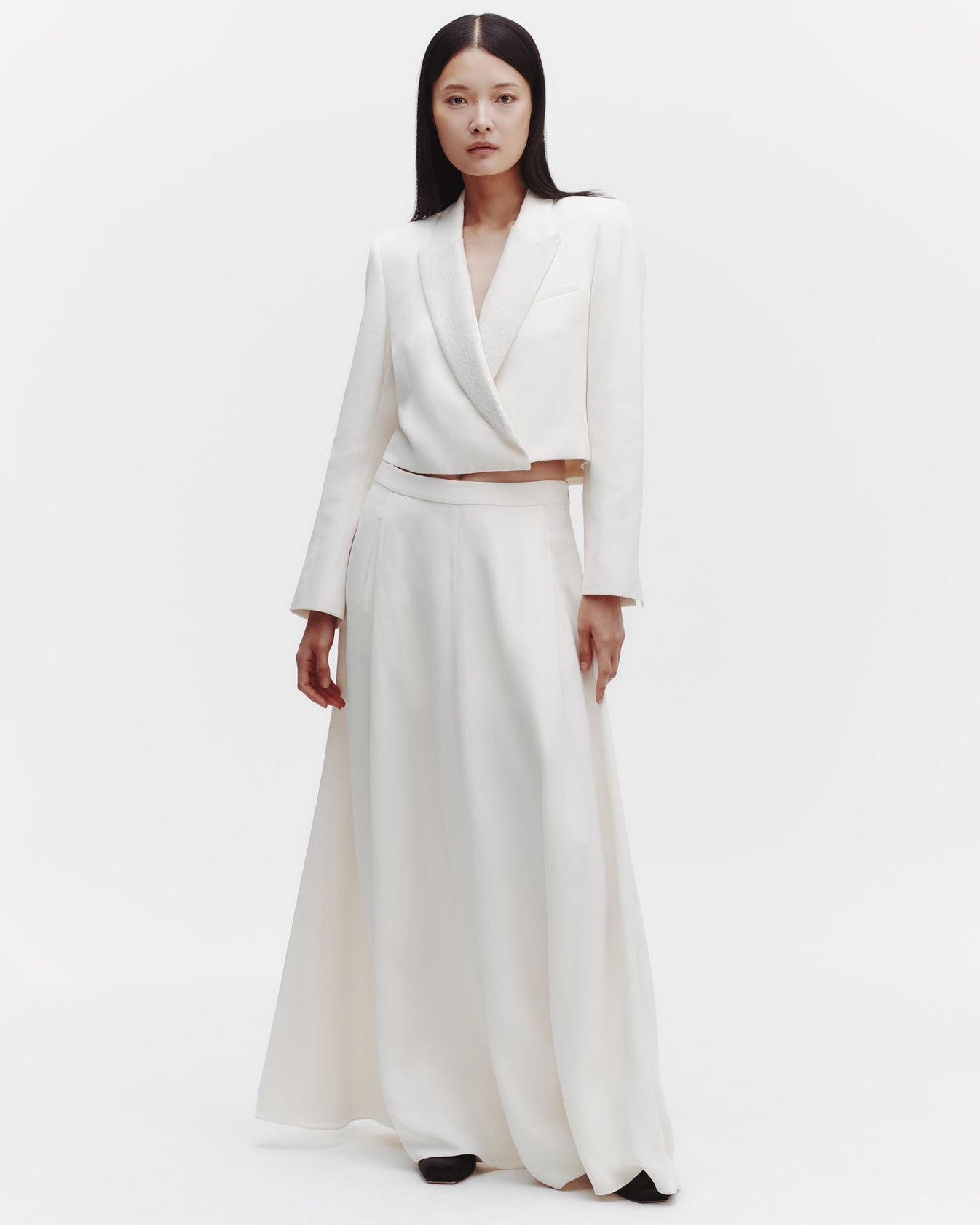 TWP Bone Cecelia&#39;s Skirt in Coated Viscose Linen view 1