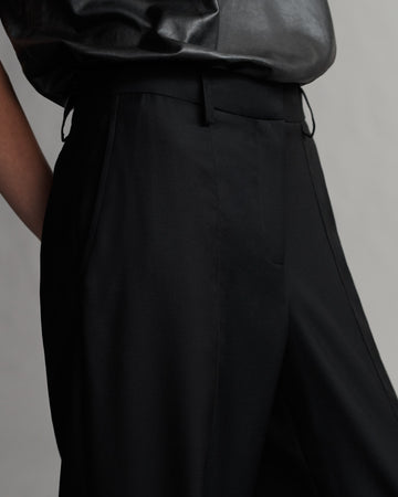 TWP Black Elizabeth St. Pant in Superfine Tux Cloth view 3